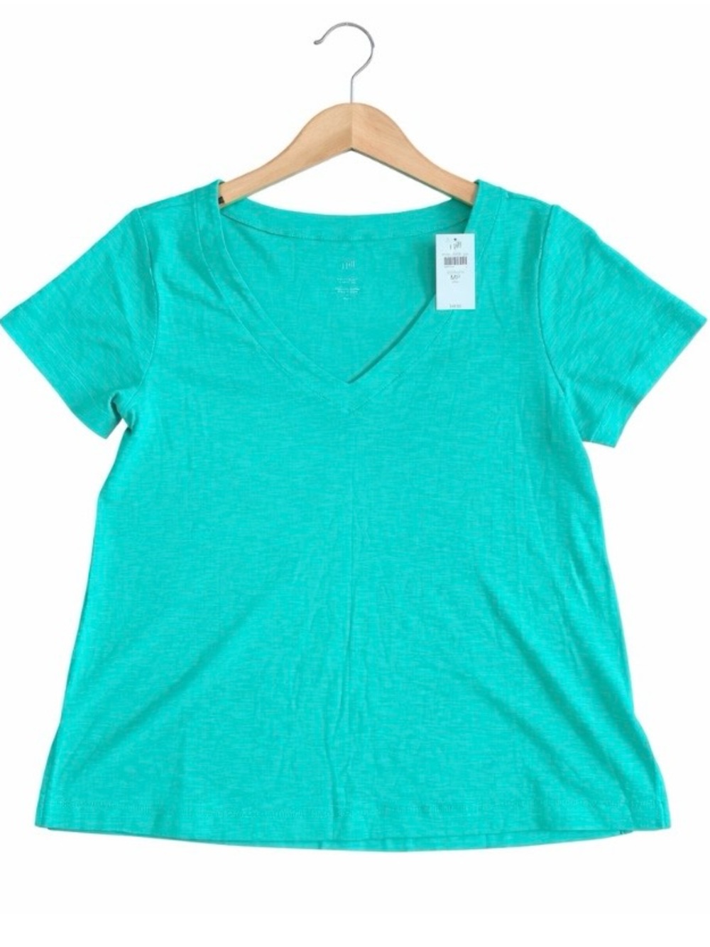NWT J.Jill Green VNeck Tee